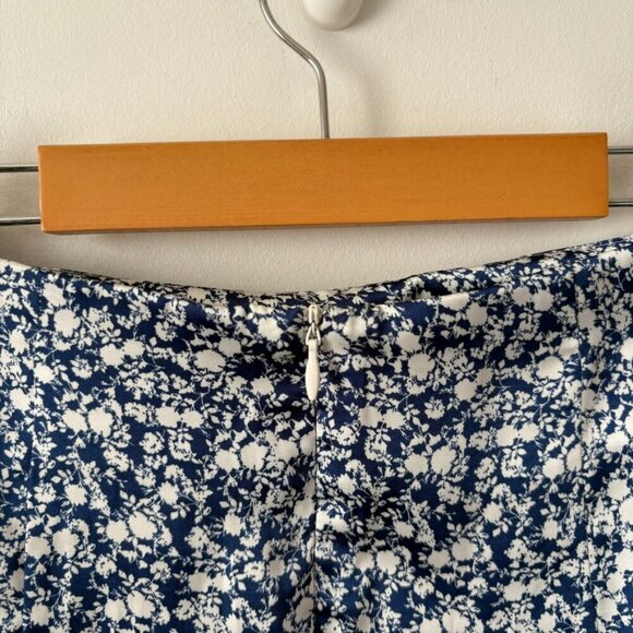 Zara 2 Piece Satin Effect Floral Skirt + Crop Tank Blue White Size Small - Picture 11 of 12